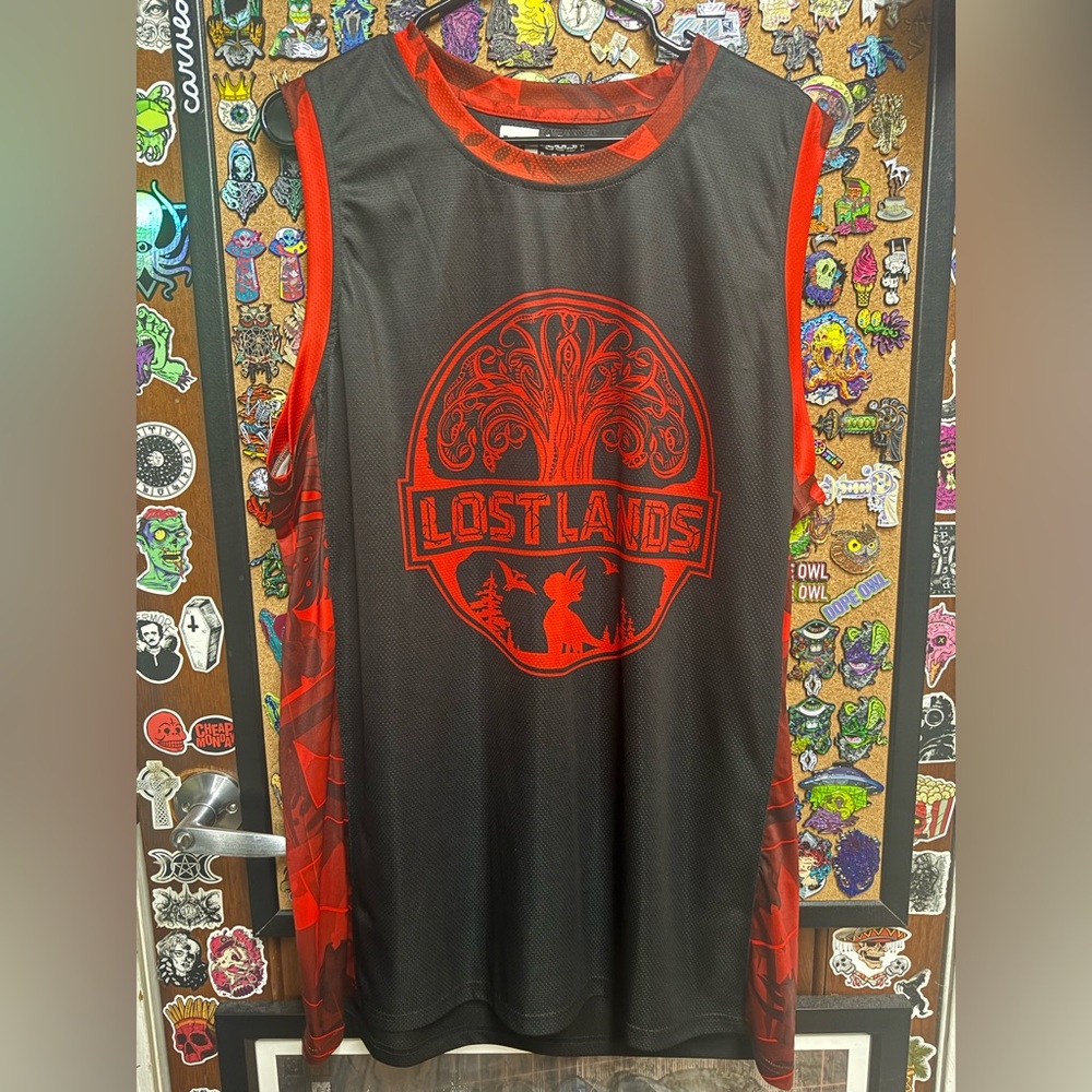 Lost Lands Black and Red Basketball Jersey